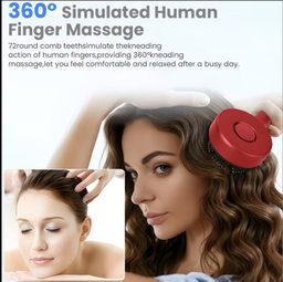 Scalp Massager Brush With Oil Applicator