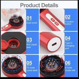 Scalp Massager Brush With Oil Applicator