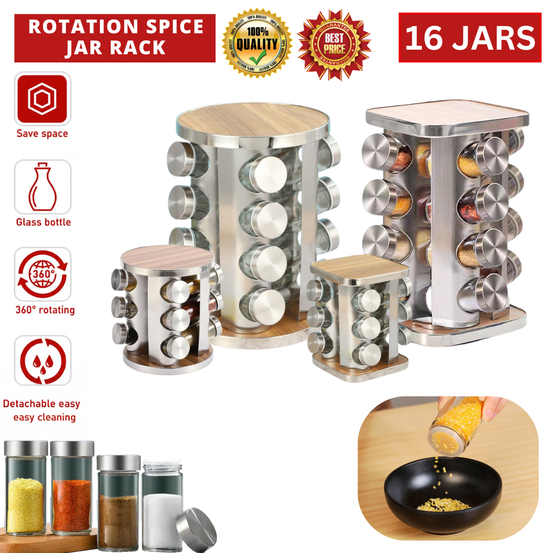 360 ROTATION SPICE JAR RACK