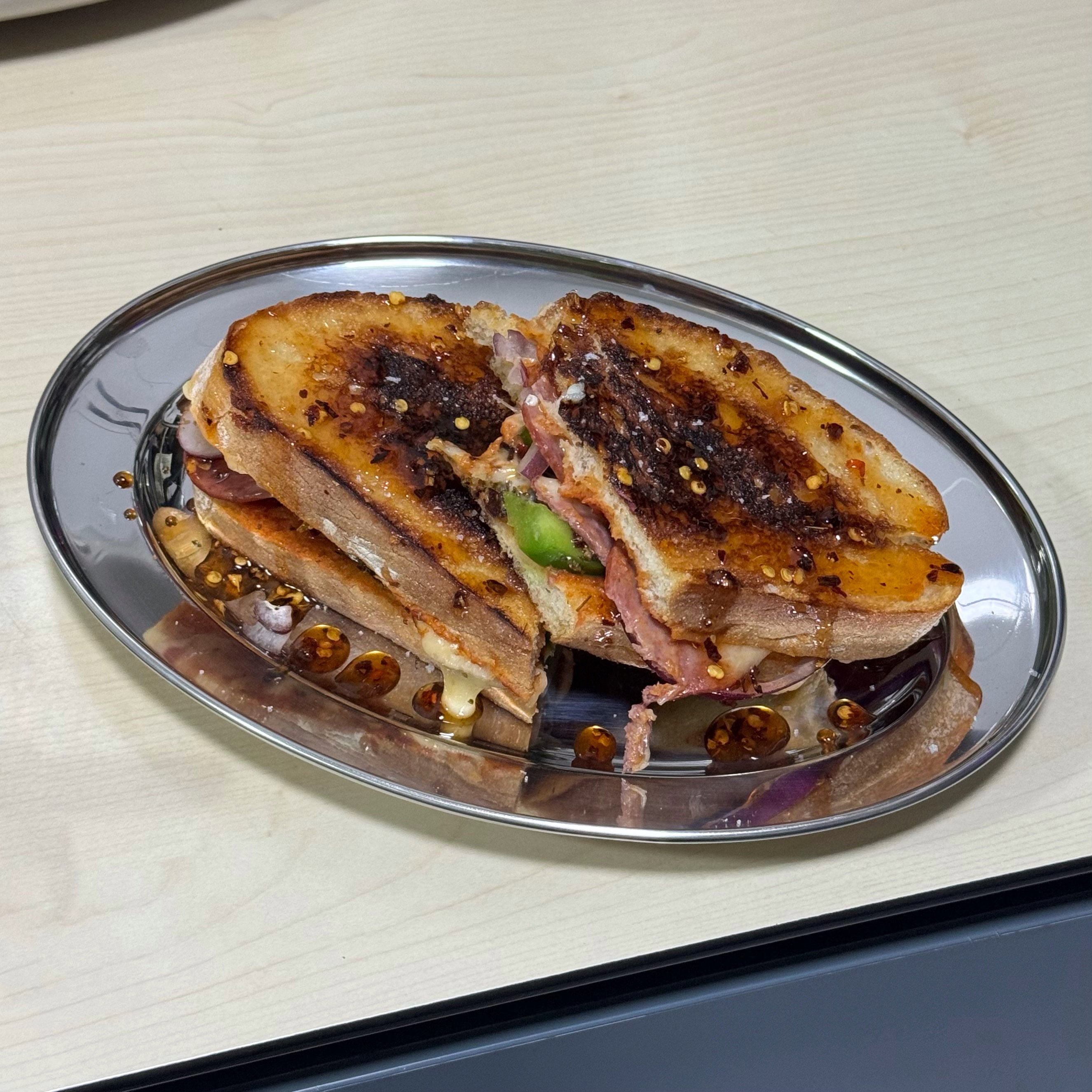Hot Honey Pizza toastie
