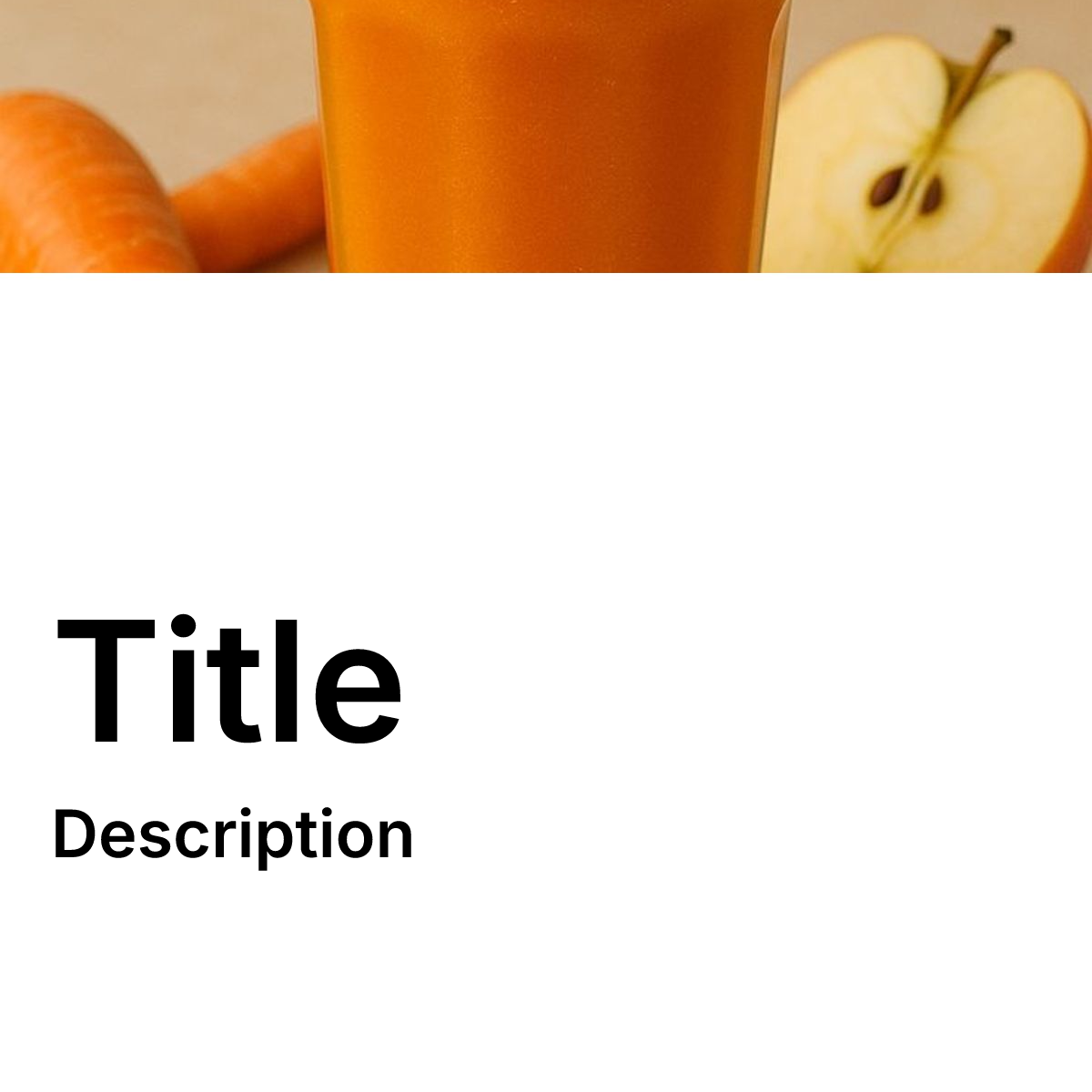 Carrot & Ginger Juice