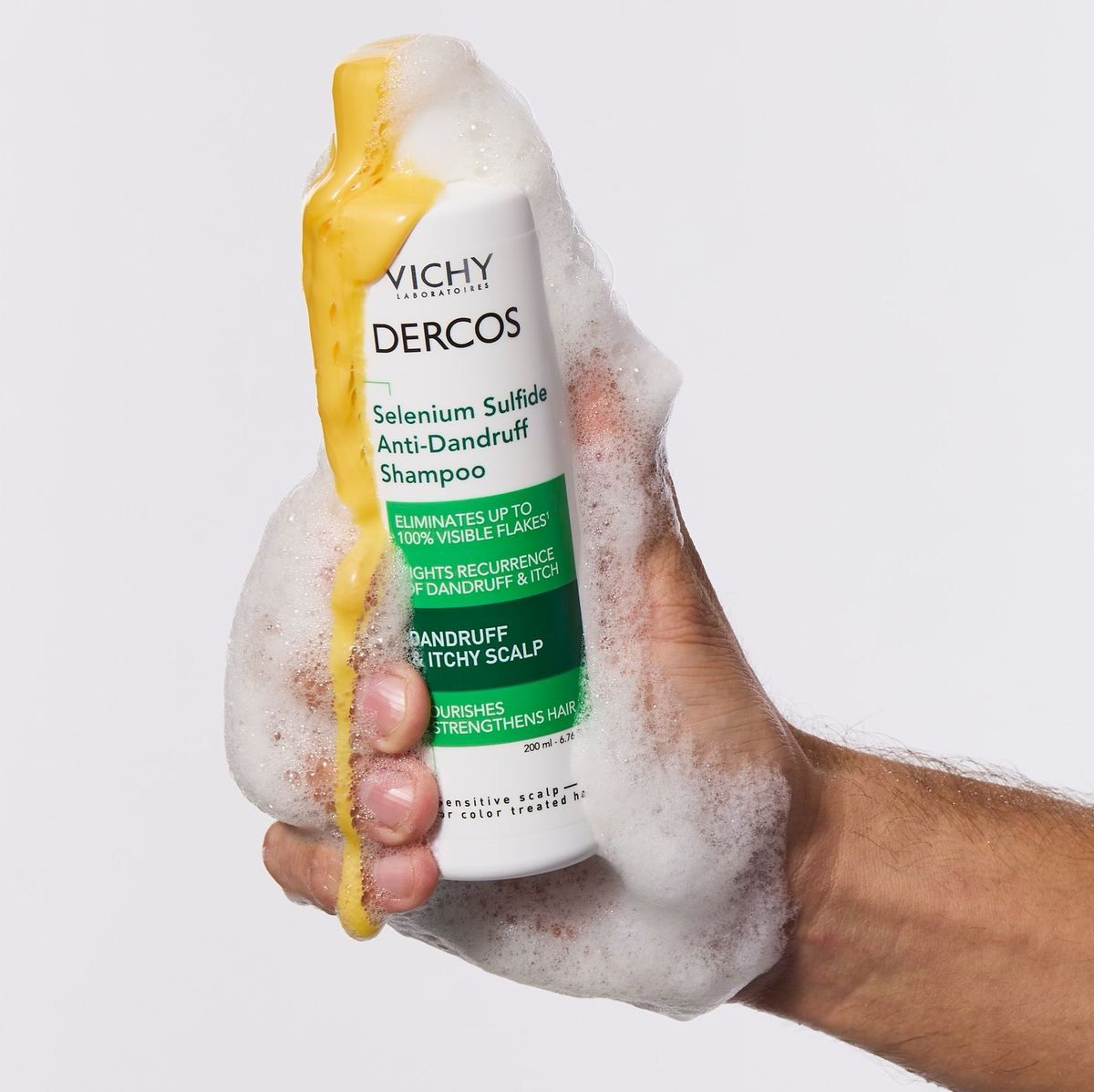 ‏VICHY Shampoo Dercos Technique Anti Dandruff Dermatological - 200ml | فيشي شامبو ضد القشرة للشعر العادي والدهني - 200 مل_2