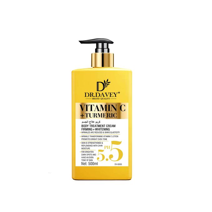 Dr Davey Vitamin C & Turmeric Body Lotion PH 5.5. Moisturizes, Lightens, Fades Dark Spots,