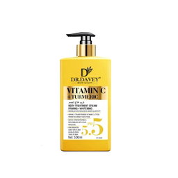 Dr Davey Vitamin C & Turmeric Body Lotion PH 5.5. Moisturizes, Lightens, Fades Dark Spots,
