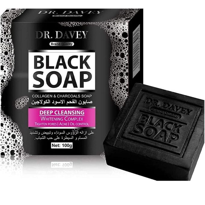 Dr Davey Black Soap, Charcoal & Collagen Soap - 100g