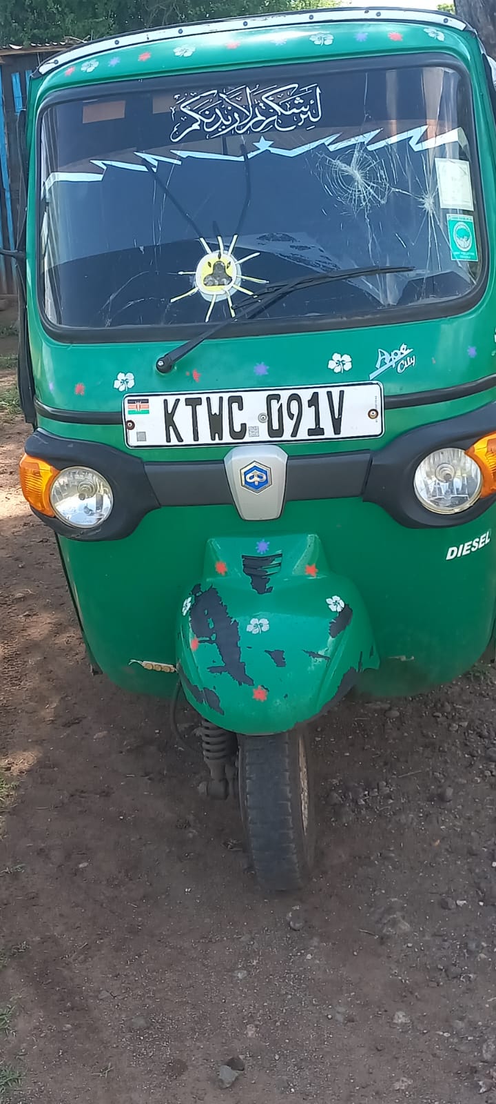 Used Piaggio Ape City Diesel Tuktuk (Green) - KTWC 091V_1