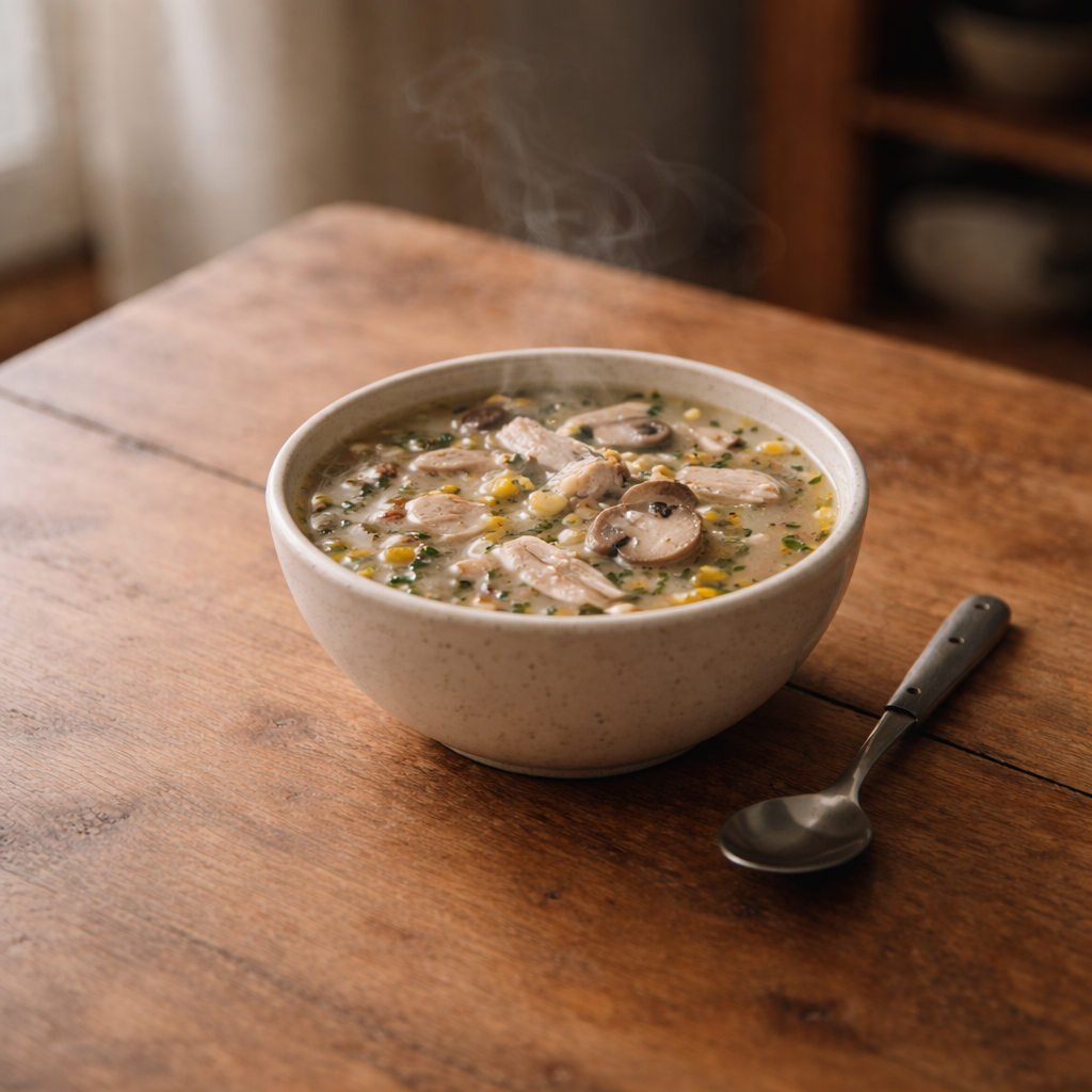 Chicken Mushroom Soup | شوربة دجاج بالمشروم