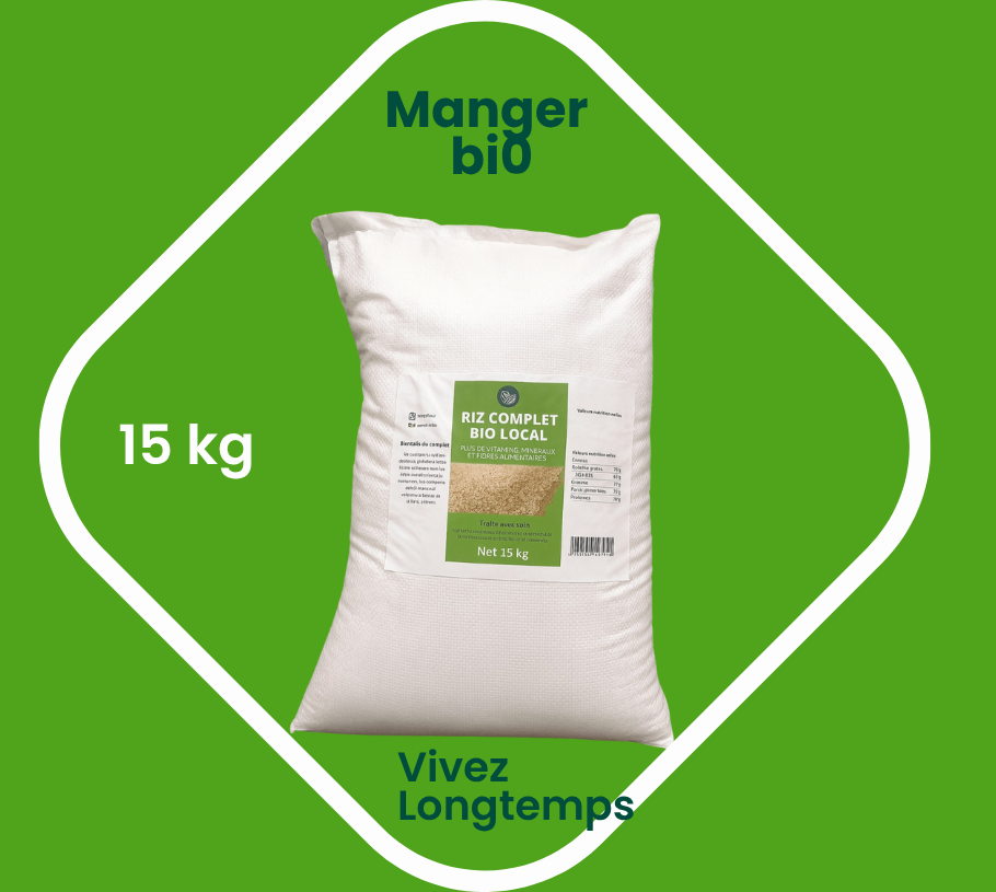 Riz semi -complet bio 15 kg Tropikca _0