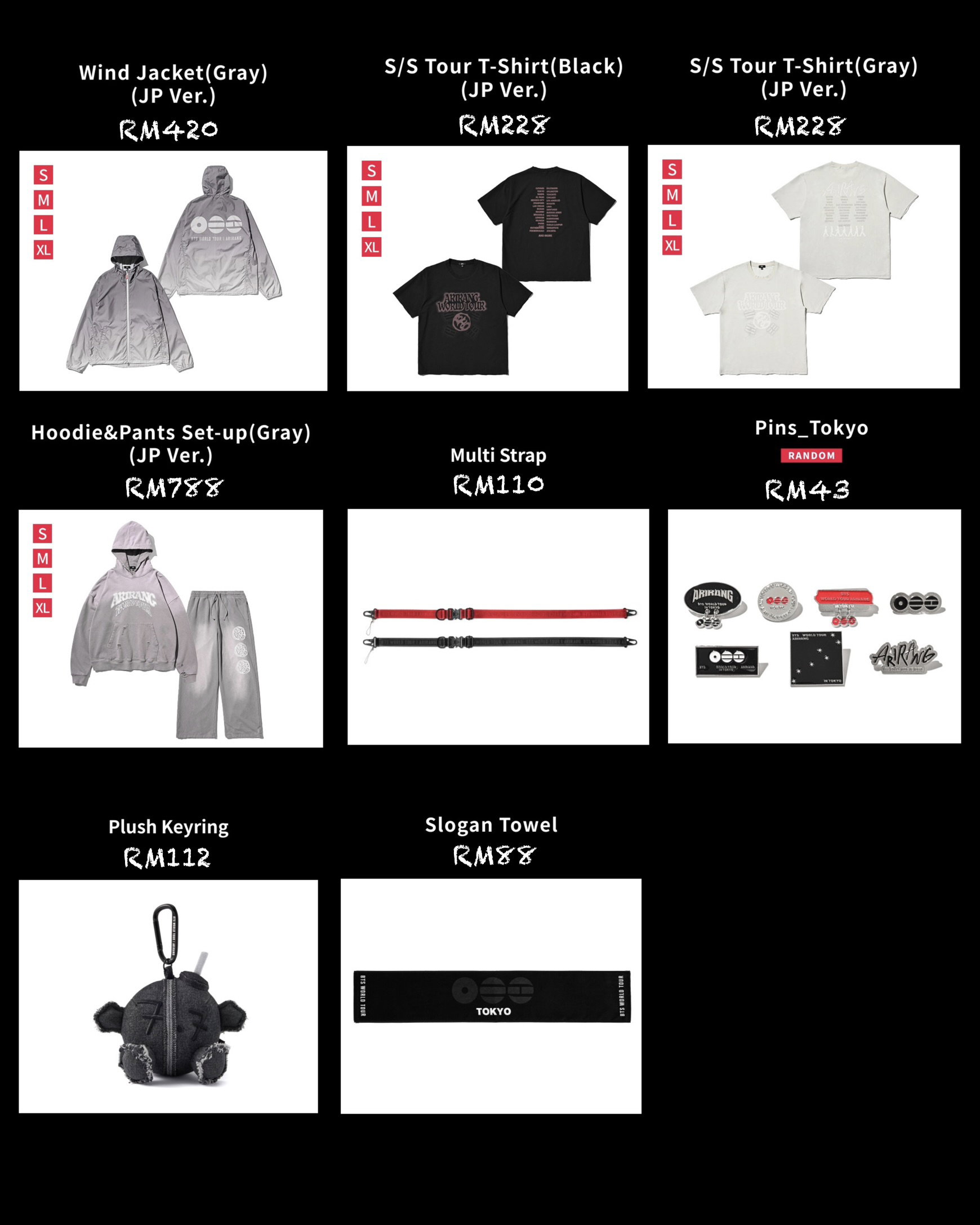 BTS WORLD TOUR 'ARIRANG' OFFICIAL MERCHANDISE - JAPAN ORIGINAL_1