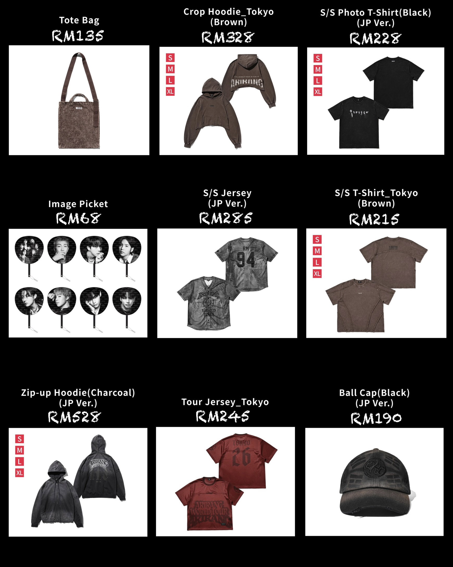 BTS WORLD TOUR 'ARIRANG' OFFICIAL MERCHANDISE - JAPAN ORIGINAL_0