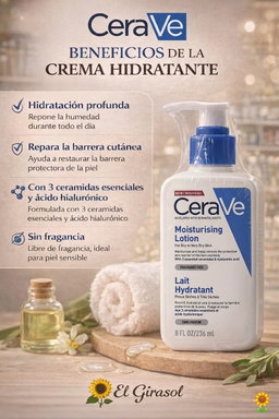 🌻CERAVE Crema Hidratante para rostro y cuerpo  Con Ácido Hialurónico 💙 