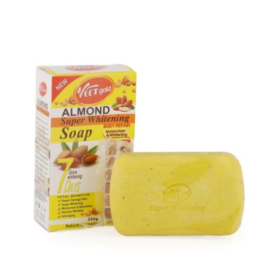 Veet Gold Almond Super Whitening Soap, Moisturizer & Whitening, 250g_1