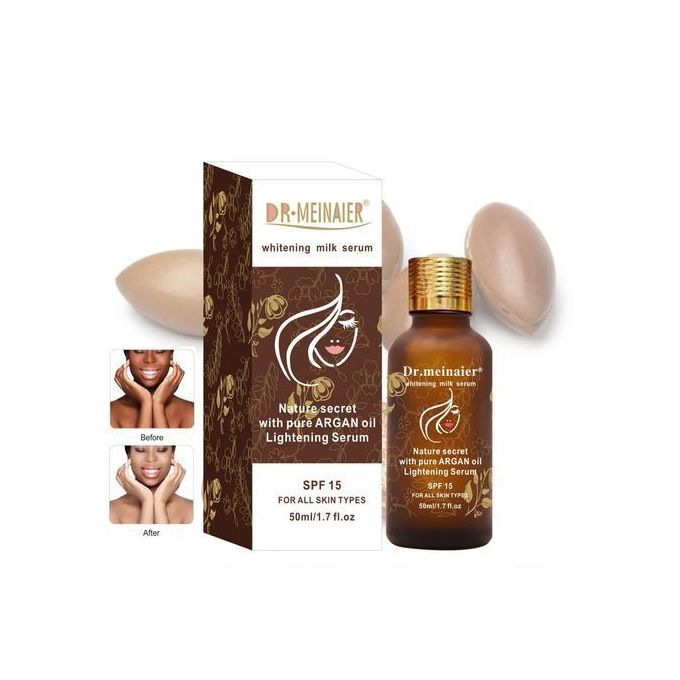 DR MEINAIER Whitening Milk Serum +Argan Oil SPF 15 Anti-aging Fade Spots_1
