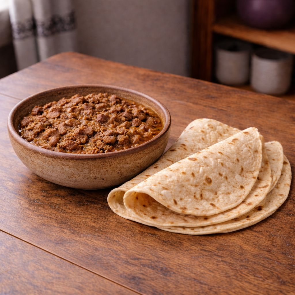 Masloola Beef with 3 Chappati | مصلولة لحم مع ٣ تشباتي