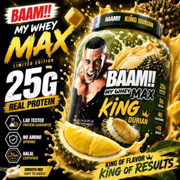 BAAM!!™ My Whey MAX Whey Protein (5lbs / 2.3kg) | 25g High-Quality Whey Protein • Lab-Tested • Low Sugar • Muscle Recovery • Limited Edition Delicious Flavors
