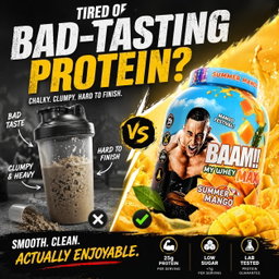 BAAM!!™ My Whey MAX Whey Protein (10lbs / 4.5kg) | 25g High-Quality Whey Protein • Lab-Tested • Low Sugar • Muscle Recovery • Limited Edition Delicious Flavors