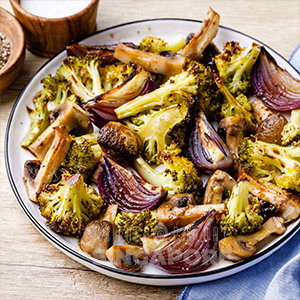 BBQ BROCCOLI MUSHROOMS