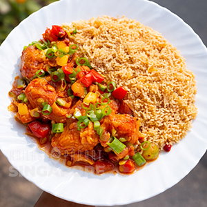 COTTAGE CHEESE HUNAN WITH BURNT GARLIC FRIED RICE_0