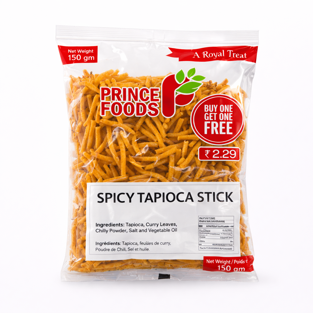 Prince Foods Spicy Tapioca Sticks 150g_0