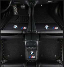 TAPIS 9D LUXURY-bmw  (noir/beige)+moquitte noir 