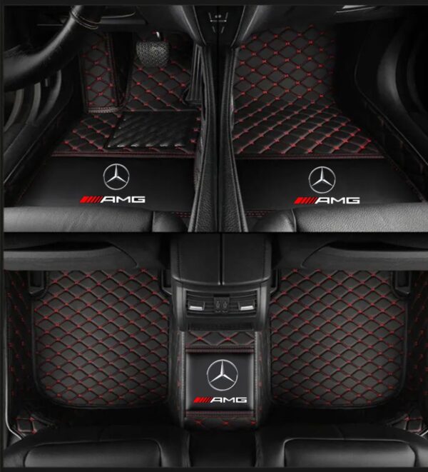 TAPIS 8D plus LUXURY-mercedes (noir/rouge)_0