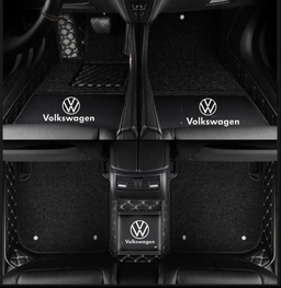TAPIS 9D LUXURY-VOLKSWAGEN  (noir/beige)+ mokitte noir