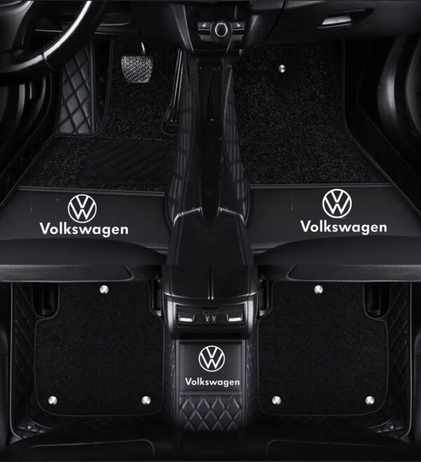 TAPIS 9D LUXURY-VOLKSWAGEN  (noir/noir)+ mokitte noir 