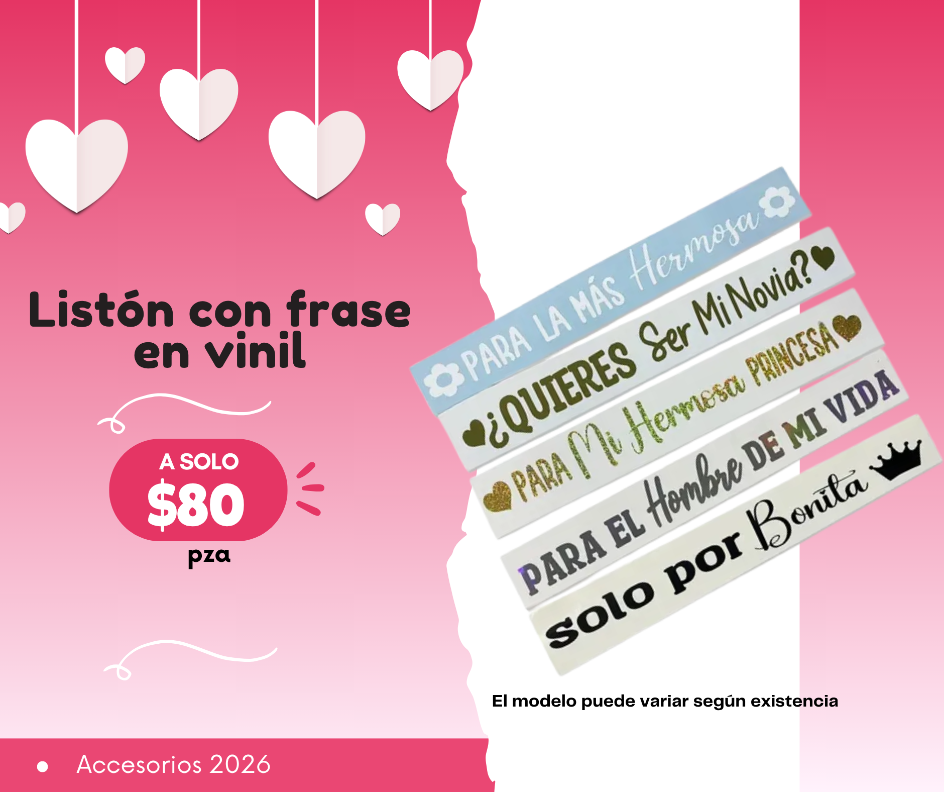Listón con frase en vinil_0