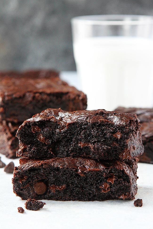 Home baked Brownies. Serves 6