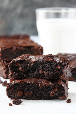 Home baked Brownies. Serves 6 