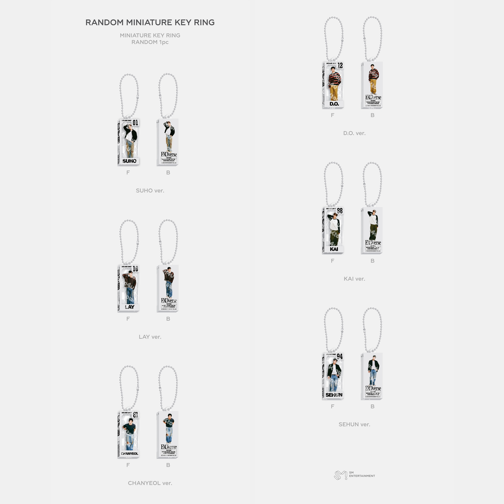EXO - [2025 FANMEETING EXO'verse MD]  RANDOM MINIATURE KEY RING_1