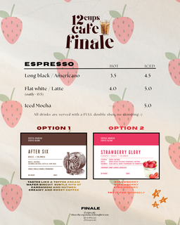 FINALE edition menu 