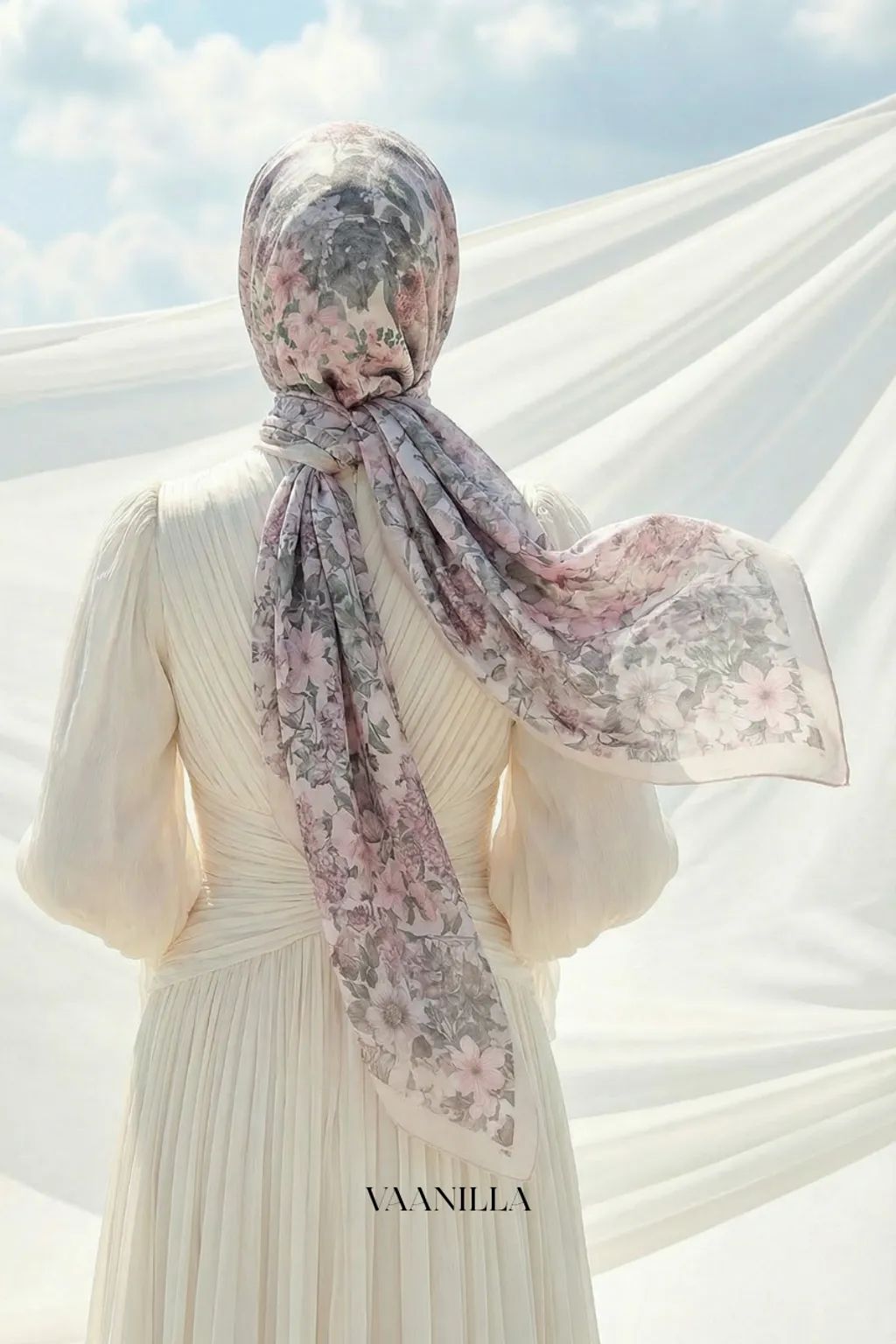 Floria Scented Japan Voile Square Scarf in Petal Blush_1