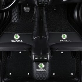 TAPIS 9D LUXURY-SKODA  (noir/noir)+ mokitte noir