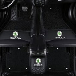 TAPIS 9D LUXURY-SKODA  (noir/noir)+ mokitte noir