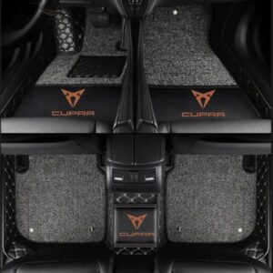 TAPIS 9D LUXURY-cupra  (noir/gris)+ mokitte gris 