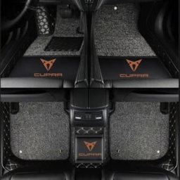 TAPIS 9D LUXURY-cupra  (noir/gris)+ mokitte gris 