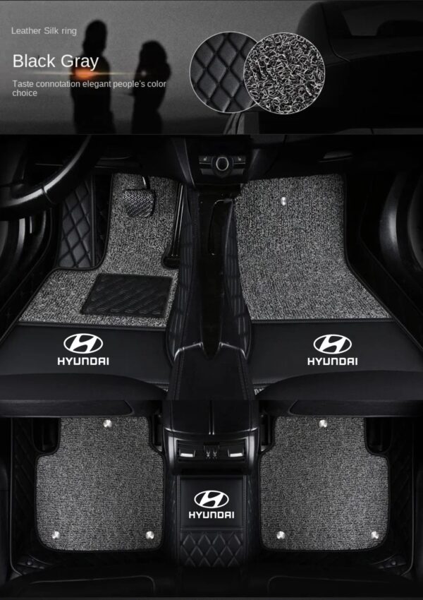 TAPIS 9D LUXURY-hyundai (noir/noir)+ mokitte gris_0