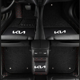 TAPIS 9D LUXURY-KIA (noir/rouge)+mokitte noir _0