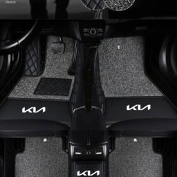 TAPIS 9D LUXURY-KIA (noir/noir)+mokitte gris