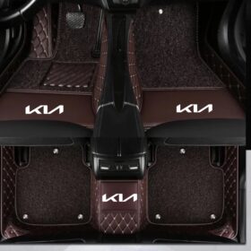 TAPIS 9D LUXURY-KIA (marron/beige)+mokitte marron_0