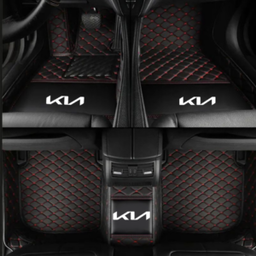 TAPIS 8D plus LUXURY-KIA (noir/rouge) 
