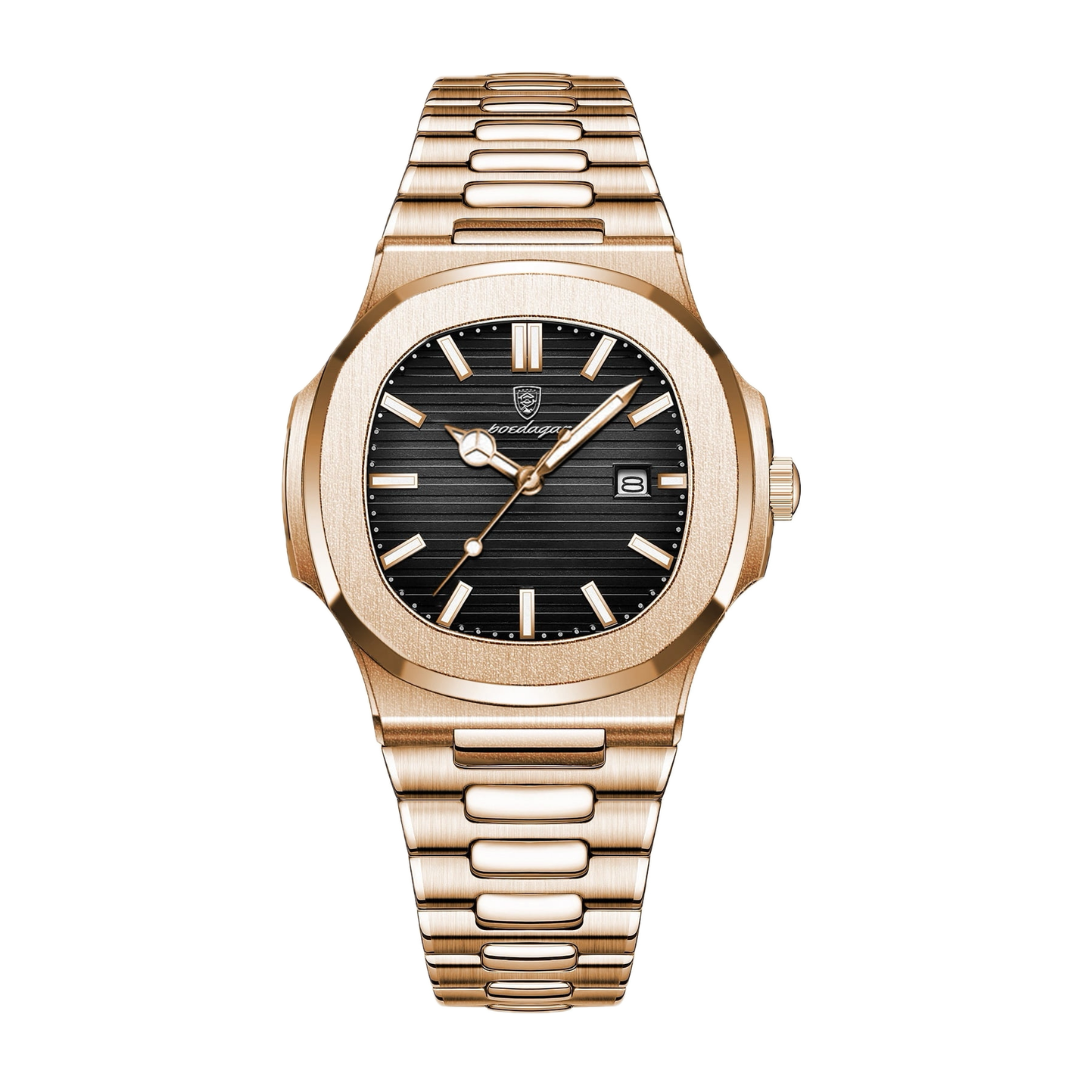 Poedagar Nautilus Rose Gold Black_0