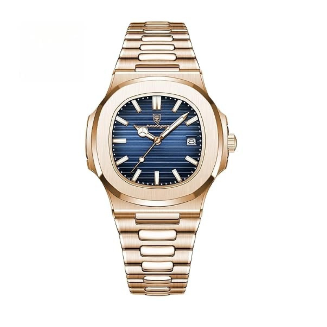 Poedagar Nautilus Rose Gold Blue