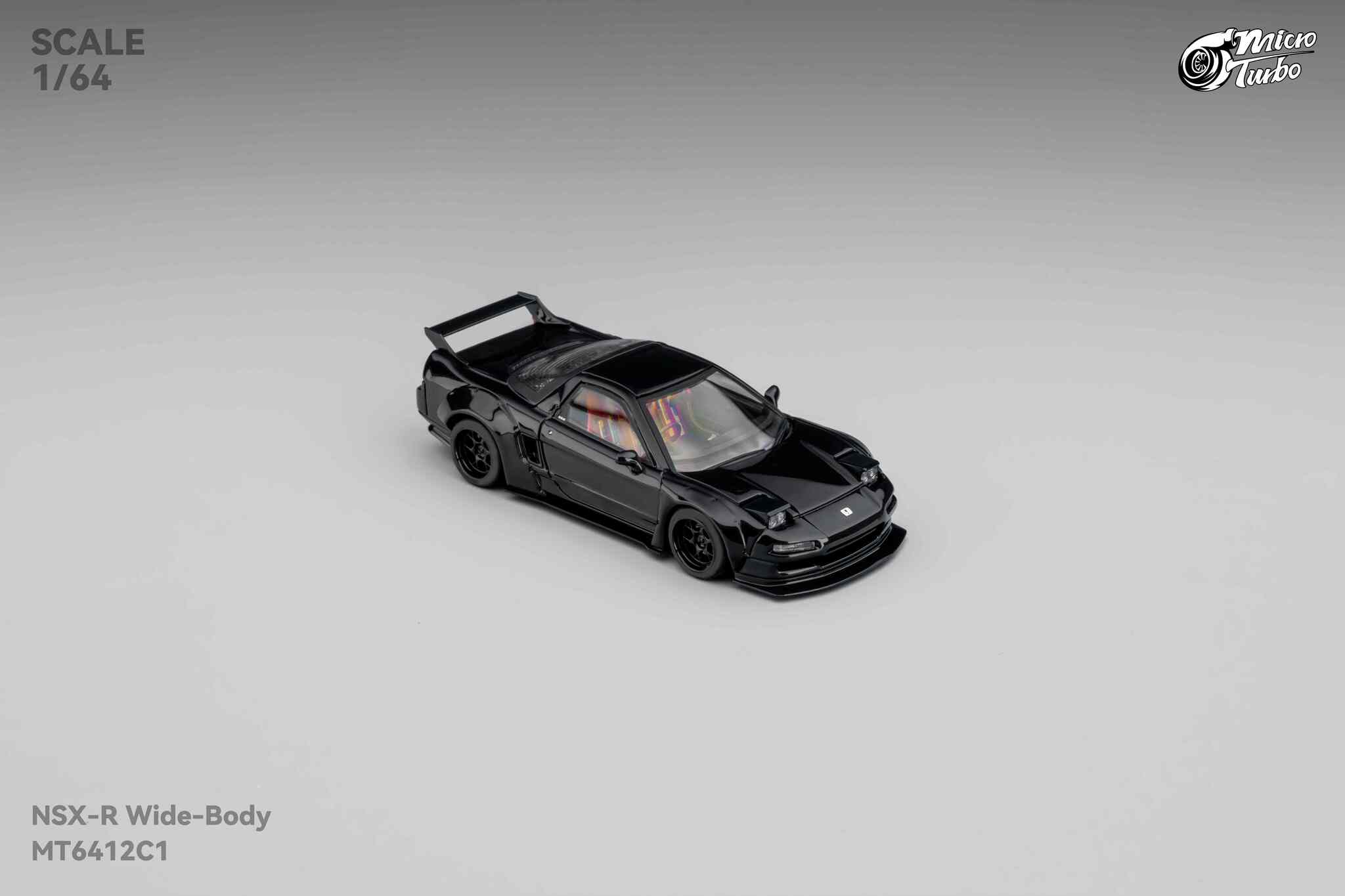 MICRO TURBO MODEL 1/64 CUSTOM NSX WIDEBODY - GLOSS BLACK_3