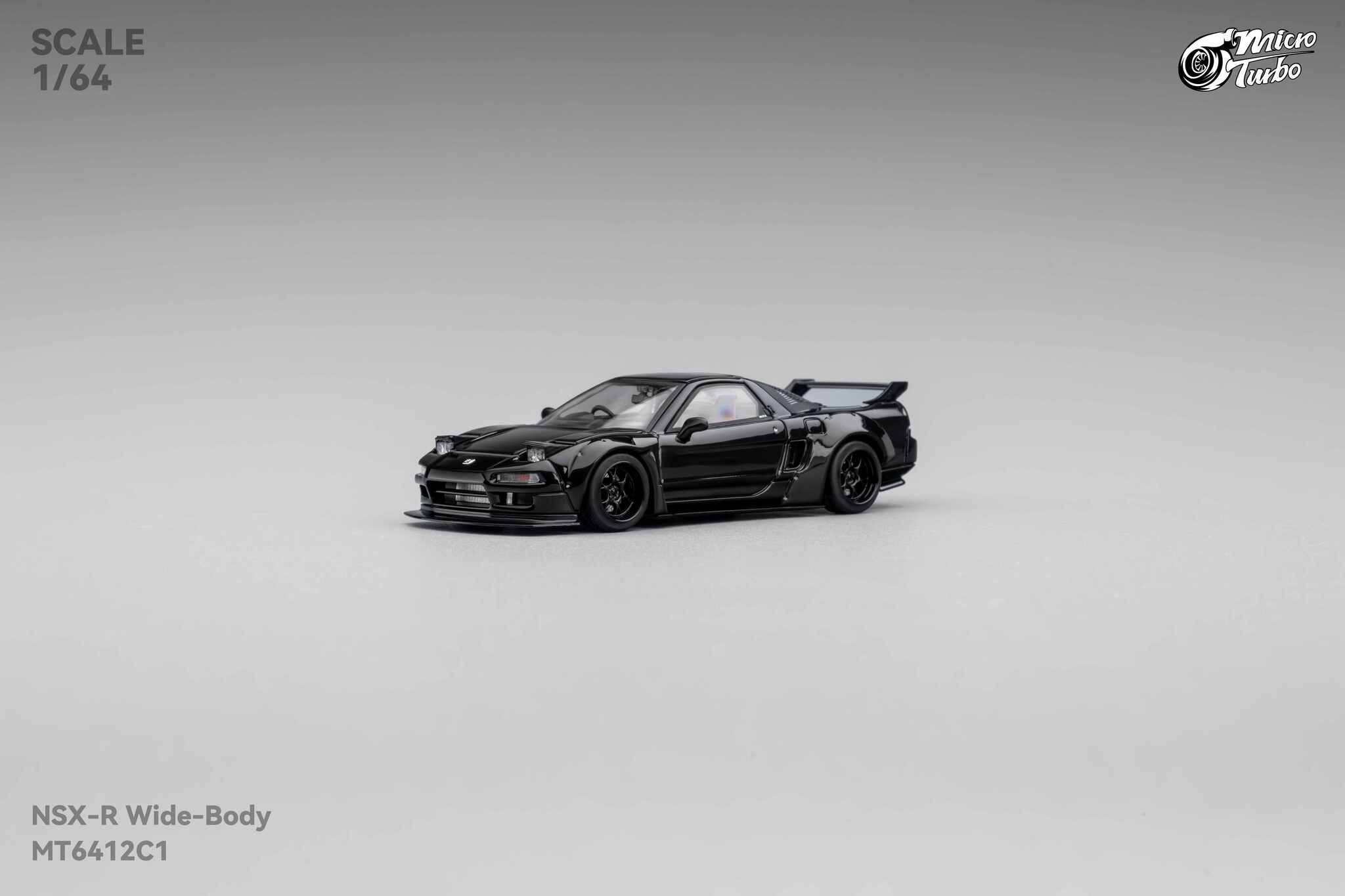 MICRO TURBO MODEL 1/64 CUSTOM NSX WIDEBODY - GLOSS BLACK_5