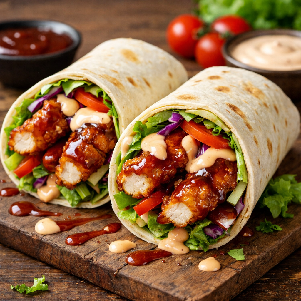 BBQ Chicken Strips Wraps_0