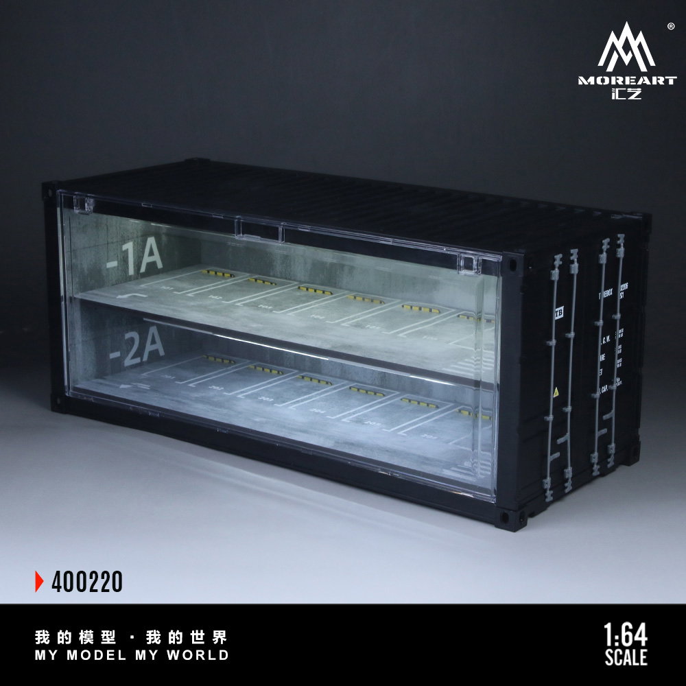 MOREART MODEL 1/64 DIORAMA CONTAINER - UNDERGROUND PARKING GARAGE SCENE_1