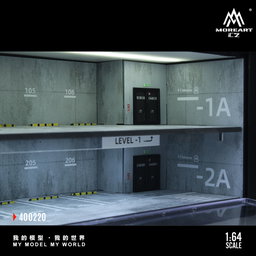 MOREART MODEL 1/64 DIORAMA CONTAINER - UNDERGROUND PARKING GARAGE SCENE