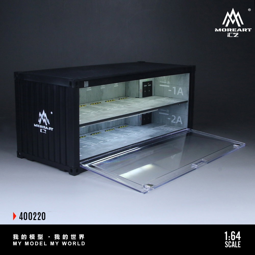 MOREART MODEL 1/64 DIORAMA CONTAINER - UNDERGROUND PARKING GARAGE SCENE_2